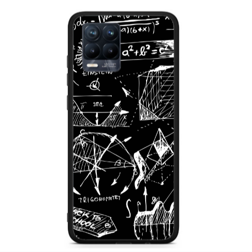 Realme 8  Trigonometry Black Glossy Θήκη