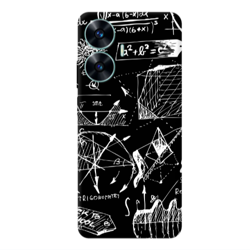 Realme C55 Trigonometry Transparent Silicone TPU Θήκη