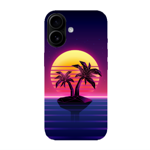 Apple Iphone 16 plus Moon and Palmie Transparent Silicone TPU Θήκη