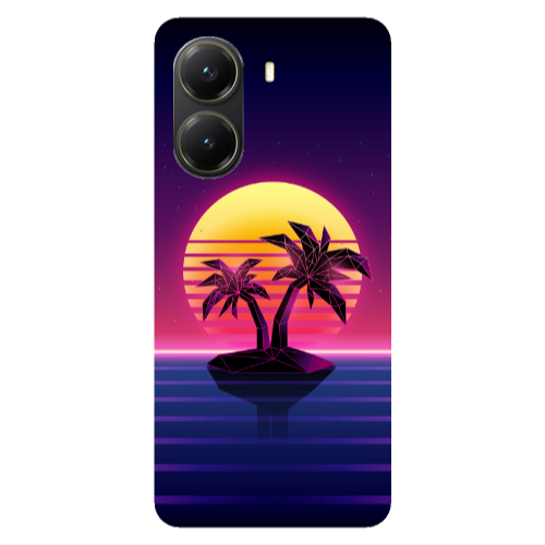 Xiaomi Poco X7 Pro Moon and Palmie Transparent Silicone TPU Θήκη
