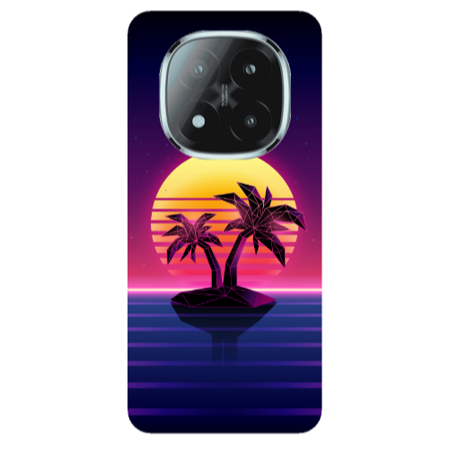 Xiaomi Redmi Note 14 Pro + 5g Moon and Palmie Transparent Silicone TPU Θήκη