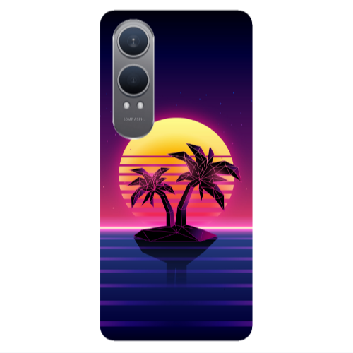 Oneplus Nord Ce 4 lite Moon and Palmie Transparent Silicone TPU Θήκη