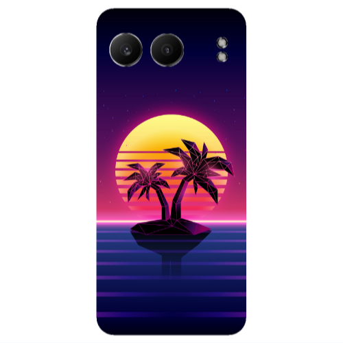 Oneplus Nord 4 Moon and Palmie Transparent Silicone TPU Θήκη