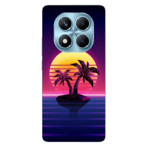 Xiaomi Redmi Note 14 Pro Moon and Palmie Transparent Silicone TPU Θήκη