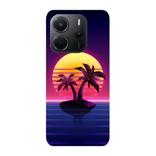 Xiaomi Redmi Note 14 Moon and Palmie Transparent Silicone TPU Θήκη
