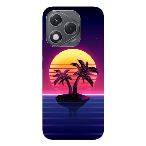 Honor 400 Lite Moon and Palmie Transparent Silicone TPU Θήκη