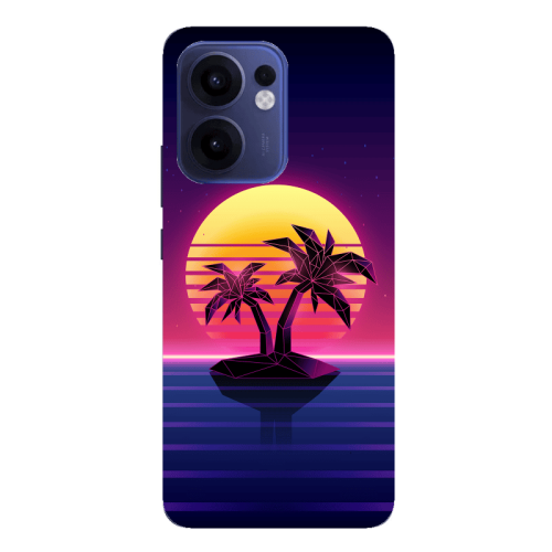 Oppo Reno13 FS Moon and Palmie Transparent Silicone TPU Θήκη