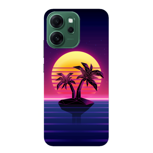 Oppo 14 F Moon and Palmie Transparent Silicone TPU Θήκη