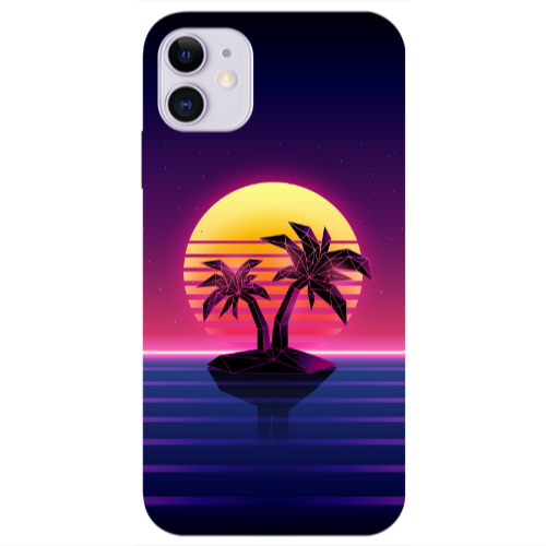 Apple iPhone 11  Moon and Palmie Transparent Silicone TPU Θήκη