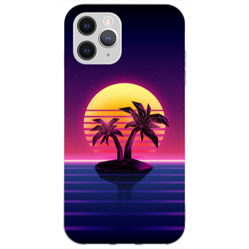 Apple iPhone 13 Pro Max Moon and Palmie Transparent Silicone TPU Θήκη