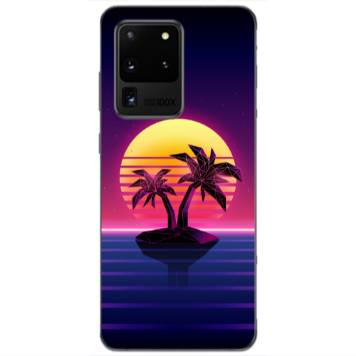 Samsung S20 Ultra Moon and Palmie Transparent Silicone TPU Θήκη