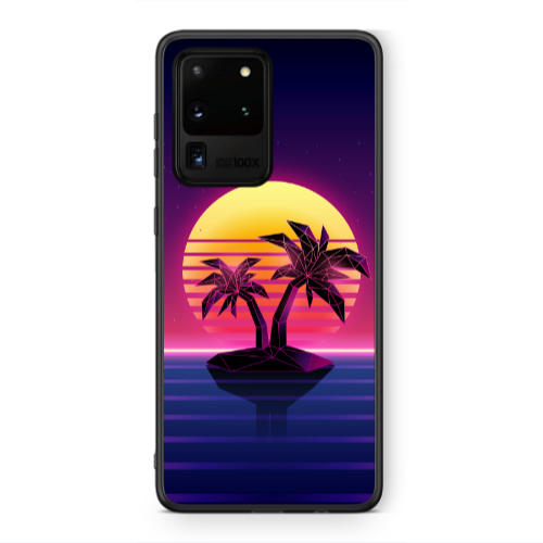 Samsung S20 Ultra Moon and Palmie Black Glossy Θήκη