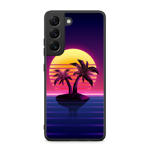 Samsung S22 Plus Moon and Palmie Black Glossy Θήκη