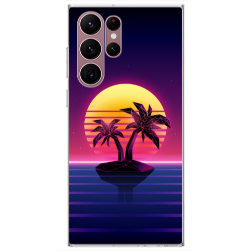 Samsung S22 Ultra Moon and Palmie Transparent Silicone TPU Θήκη