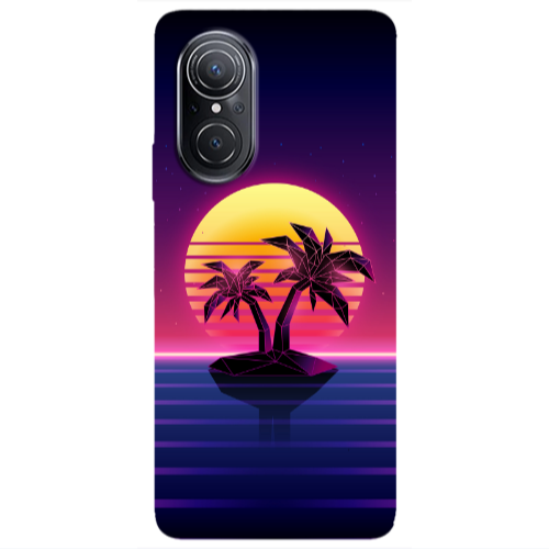 Huawei Nova 9 SE Moon and Palmie Transparent Silicone TPU Θήκη