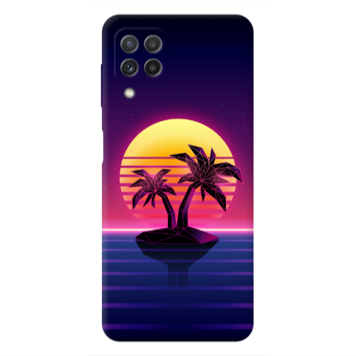 Samsung A22 4G Moon and Palmie Transparent Silicone TPU Θήκη