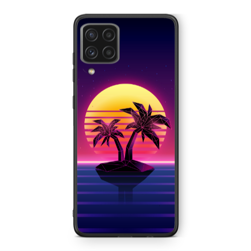 Samsung A22 4G Moon and Palmie Black Glossy Θήκη