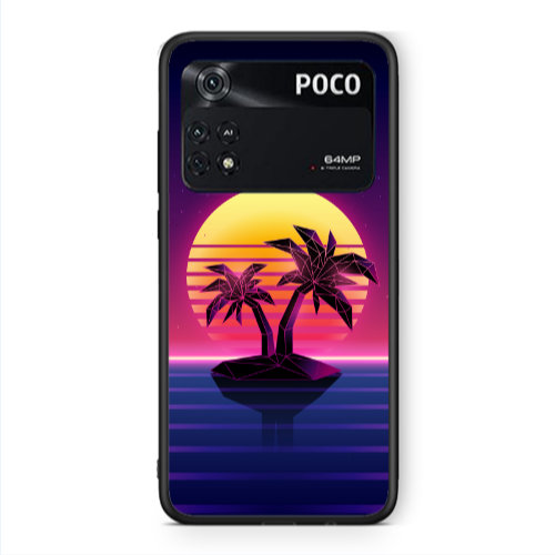 Xiaomi Poco M4 Pro 4G Moon and Palmie Black Glossy Θήκη