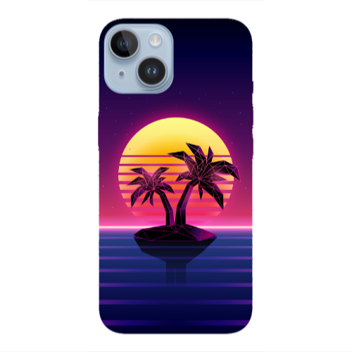 Apple iPhone 14 Plus Moon and Palmie Transparent Silicone TPU Θήκη