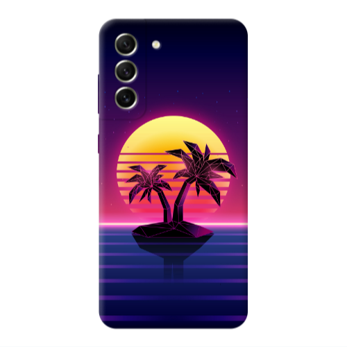 Samsung S21 FE Moon and Palmie Transparent Silicone TPU Θήκη