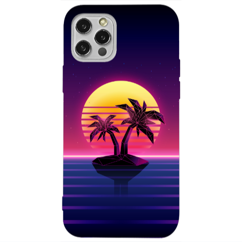 Apple iPhone 12 Pro Moon and Palmie Transparent Silicone TPU Θήκη