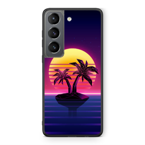 Samsung S21 PLUS Moon and Palmie Black Glossy Θήκη