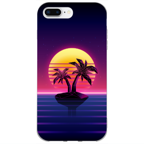 Apple iPhone 7 Plus Moon and Palmie Transparent Silicone TPU Θήκη