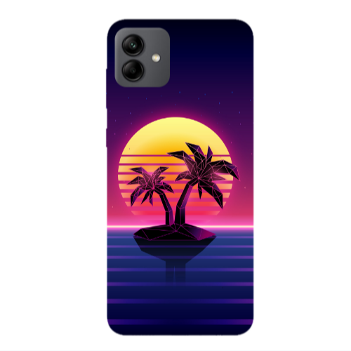 Samsung A04 Moon and Palmie Transparent Silicone TPU Θήκη
