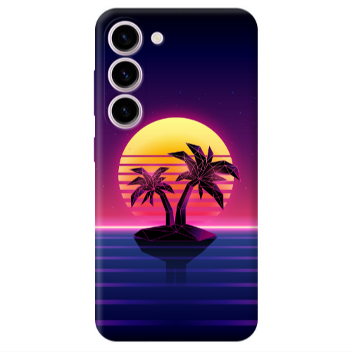 Samsung S23 Moon and Palmie Transparent Silicone TPU Θήκη