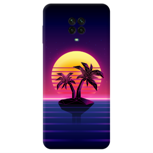 Xiaomi Redmi Note 9S Moon and Palmie Transparent Silicone TPU Θήκη