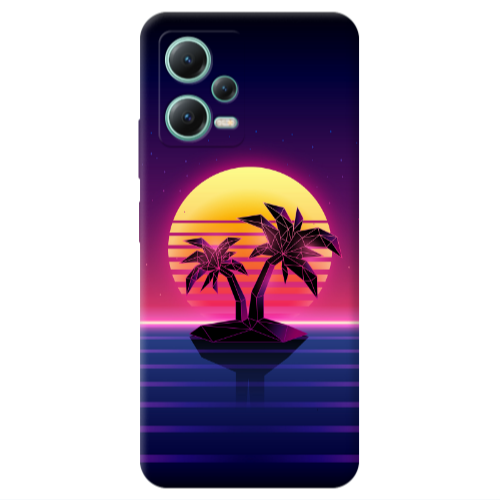 Xiaomi Redmi Note 12 Pro 5G Moon and Palmie Transparent Silicone TPU Θήκη