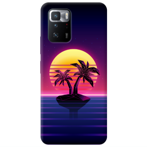 Xiaomi Poco X3 GT Moon and Palmie Transparent Silicone TPU Θήκη