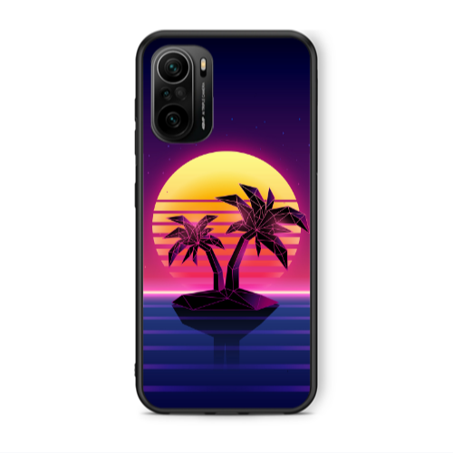 Xiaomi Poco F3 Moon and Palmie Black Glossy Θήκη