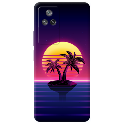 Xiaomi Poco F4 Moon and Palmie Transparent Silicone TPU Θήκη