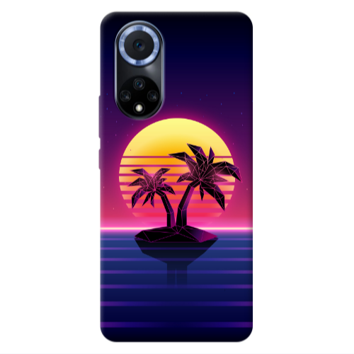 Huawei Nova 9 Moon and Palmie Transparent Silicone TPU Θήκη