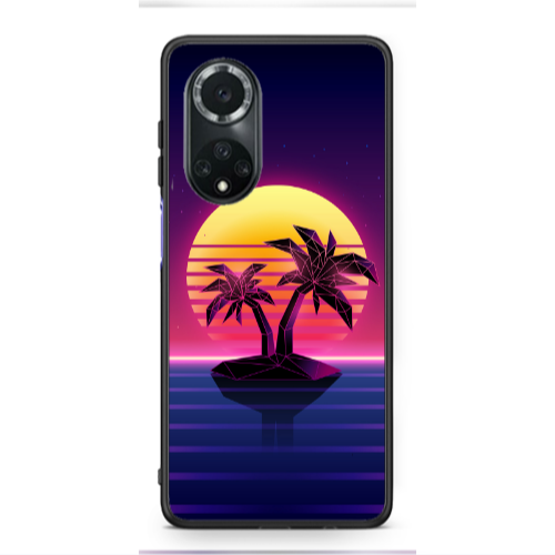 Huawei Nova 9 Moon and Palmie Black Glossy Θήκη