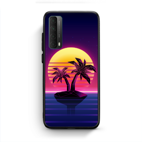 Huawei P Smart 2021 Moon and Palmie Black Glossy Θήκη