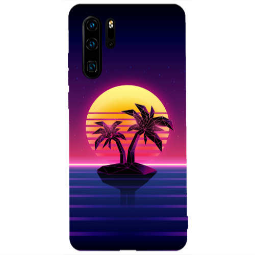 Huawei P30 Pro Moon and Palmie Transparent Silicone TPU Θήκη