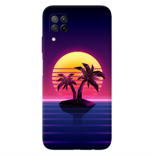 Huawei P40 Lite Moon and Palmie Transparent Silicone TPU Θήκη