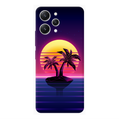 Xiaomi Redmi 12 Moon and Palmie Transparent Silicone TPU Θήκη