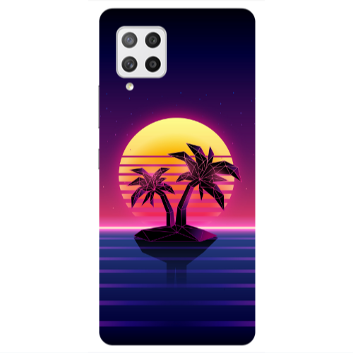 Samsung A42 5G Moon and Palmie Transparent Silicone TPU Θήκη