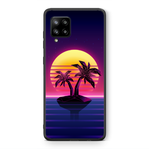 Samsung A42 5G Moon and Palmie Black Glossy Θήκη