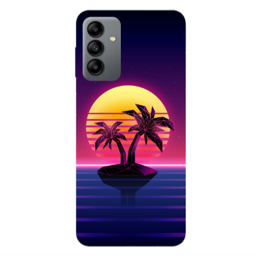 Samsung A13 5G Moon and Palmie Transparent Silicone TPU Θήκη