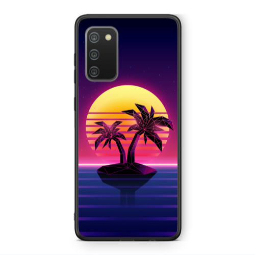 Samsung A02s Moon and Palmie Black Glossy Θήκη