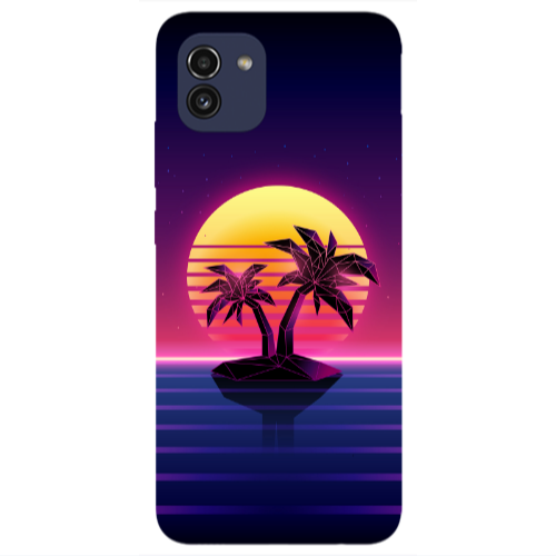 Samsung A03 Moon and Palmie Transparent Silicone TPU Θήκη