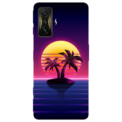 Xiaomi Poco F4 Gt Moon and Palmie Transparent Silicone TPU Θήκη