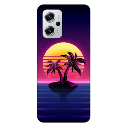 Xiaomi Poco X4 GT Moon and Palmie Transparent Silicone TPU Θήκη