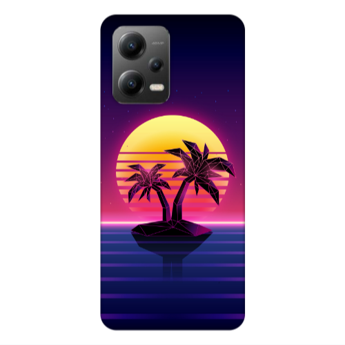 Xiaomi Poco X5 Moon and Palmie Transparent Silicone TPU Θήκη