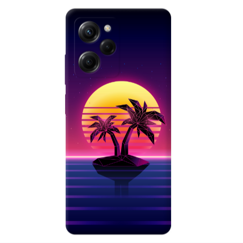 Xiaomi Poco X5 Pro Moon and Palmie Transparent Silicone TPU Θήκη