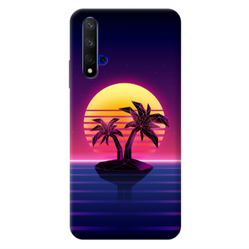 Huawei Nova 5 T Moon and Palmie Transparent Silicone TPU Θήκη